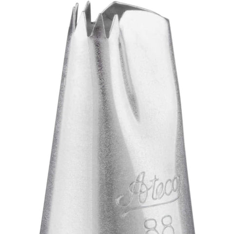 Ateco 88 Ruffle Piping Tip - Star Cut Pastry Tube for Shell and Flute Borders