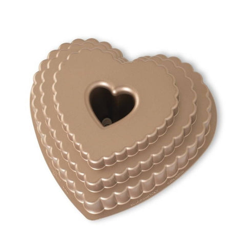 Nordic Ware 89937 Tiered Heart Bundt Pan