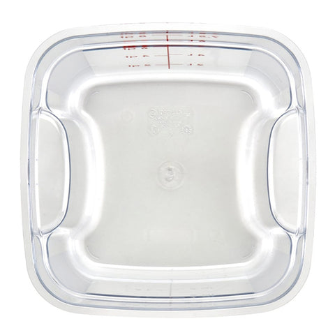 Cambro 8SFSPROCW135 CamSquare FreshPro 8 Qt. Clear Square Polycarbonate Food Storage Container
