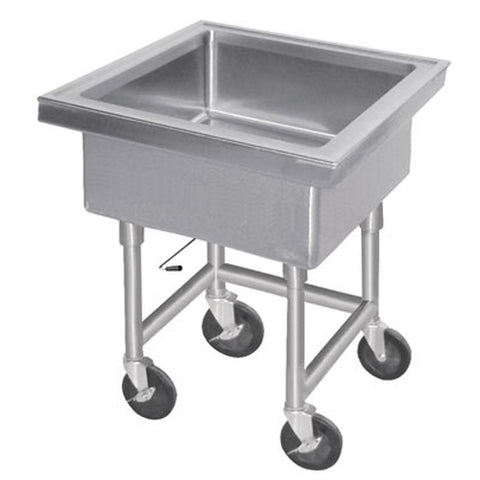 Advance Tabco 9-FMS-20 Portable Mobile Soak Sink, 22" x 22" x 8" Deep Bowl