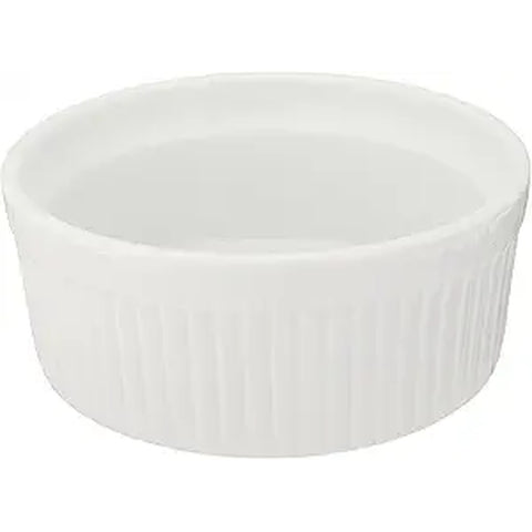 BIA Cordon Bleu 900013 White Porcelain Individual Souffle Bowl, 10 oz