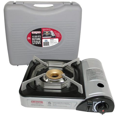 Chef Master 90011 10,000 BTU Butane Stove with Carrying Case