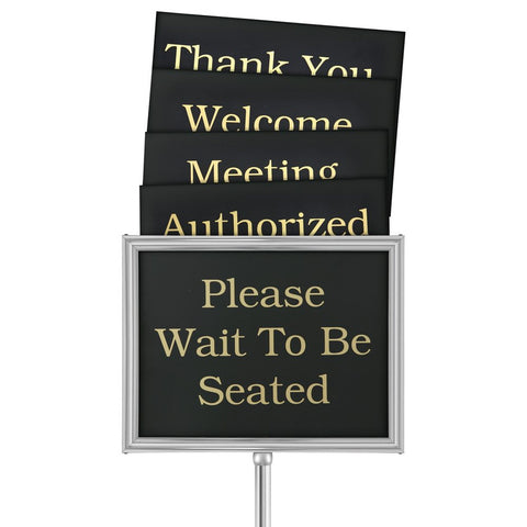 Chef Master 90038 Hostess/Teller Sign with Chrome Finish