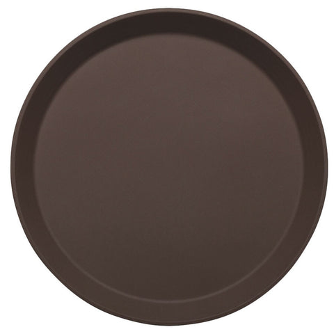 Cambro 900CT138 Camtread 9" Round Tavern Tan Non-Skid Fiberglass Serving Tray