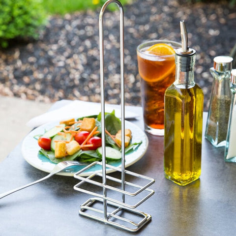 TableCraft 9085R Chrome Olive Oil and Vinegar Cruet Rack