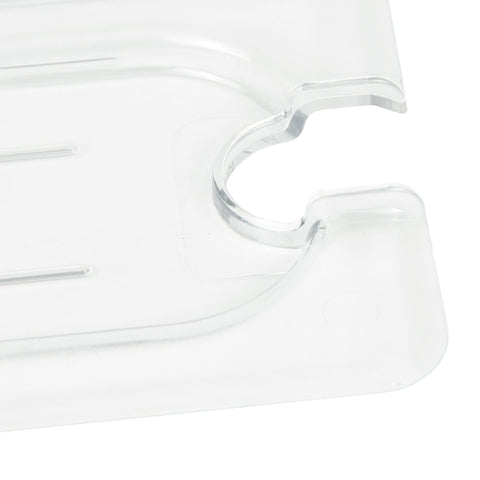 Cambro 90CWCN135 Camwear 1/9 Size Flat Notched Clear Polycarbonate Food Pan Cover