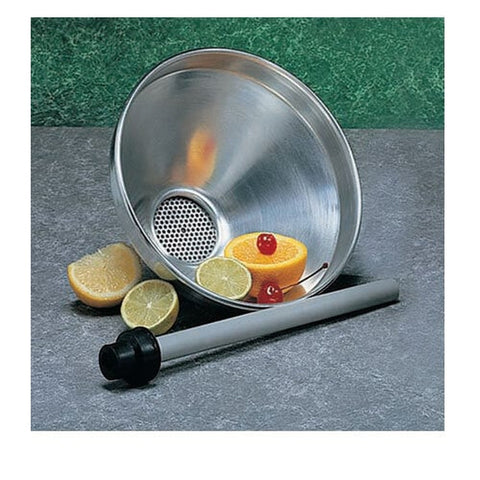 American Metalcraft 913ST 2 Qt. Aluminum Funnel with Built-In Strainer