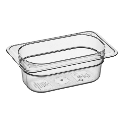 Cambro 92CW135 Camwear 1/9 Size Clear Polycarbonate Food Pan, 2-1/2" Deep