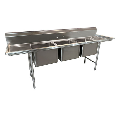 Advance Tabco 93-63-54-18L 83-Inch Three Compartment Sink with Left Drainboard