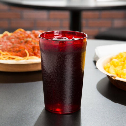 Cambro 950P156 Colorware 9.8 oz. Ruby Red SAN Plastic Tumbler