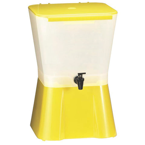 Tablecraft Products 955 3 Gallon Polypropylene Beverage Dispenser, Yellow