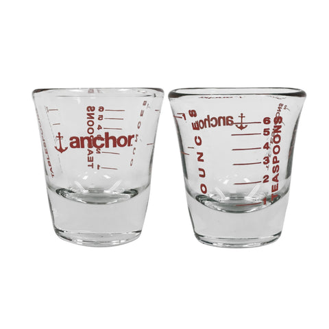 Anchor Hocking Foodservice 96522AHG18 1 oz. Kitchen Shot Glass with Red Graduated Markings