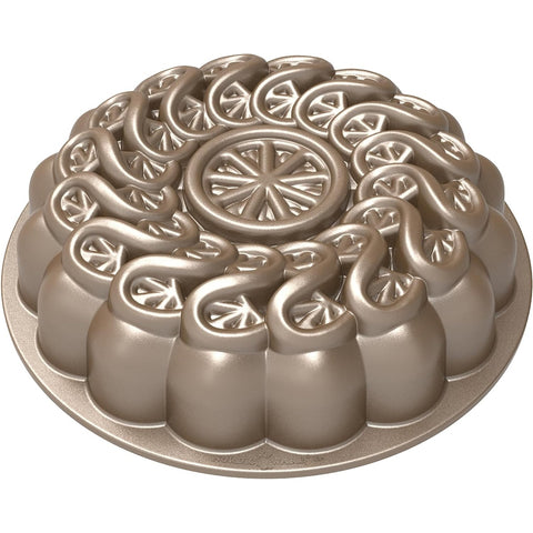 Nordic Ware 96548 Citrus Twist Bundt Cake Pan, 8 Cup, Toffee
