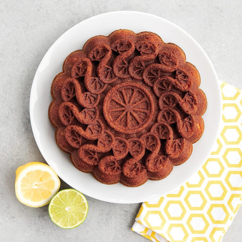 Nordic Ware 96548 Citrus Twist Bundt Cake Pan, 8 Cup, Toffee
