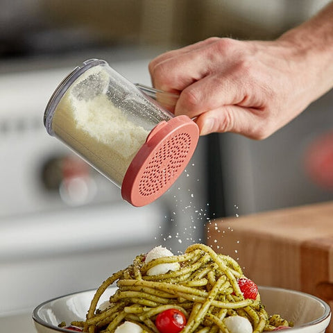 Cambro 96SKRM135 Camwear 10 oz. Polycarbonate Shaker with Rose Lid for Medium Ground Product