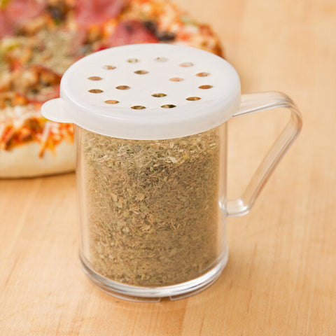 Cambro 96SKRP135 Camwear 10 oz. Polycarbonate Shaker with White Parsley Lid