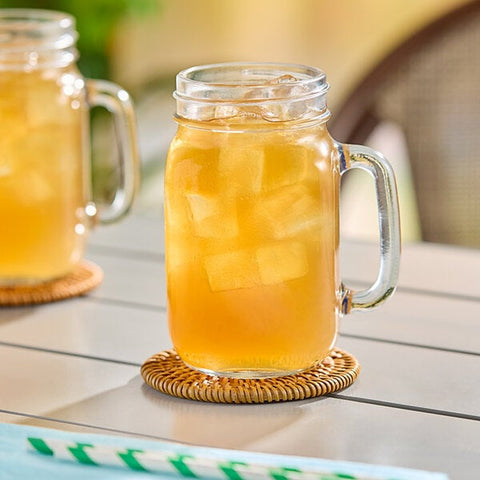 Libbey Glass 97084 16 oz. Drinking Mason Jar with Handle