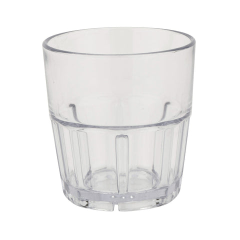 GET Enterprises 9907-1-CL 7 oz. Bahama Clear SAN Rocks Tumbler