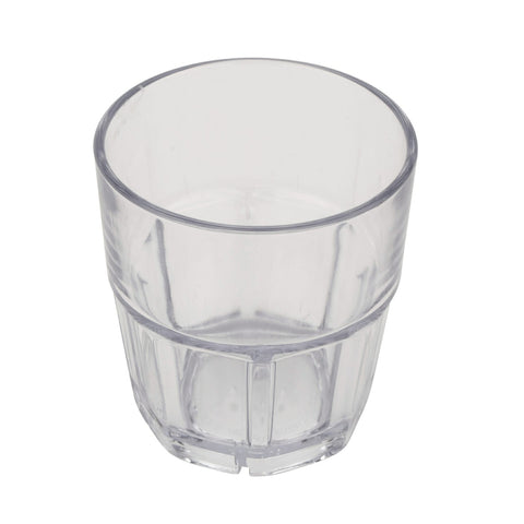 GET Enterprises 9907-1-CL 7 oz. Bahama Clear SAN Rocks Tumbler