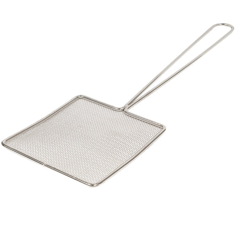 Browne USA Foodservice 997 Square Fine Mesh Skimmer, 5" x 6" Bowl, 17-3/4" Overall Length