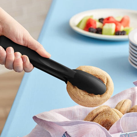 Cambro 9TGS110 Lugano 9-Inch Black Scallop Grip Plastic Tongs