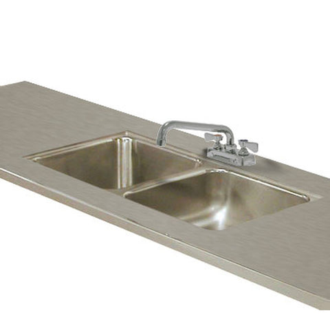 Advance Tabco A-11 Integral Double Sink Welded Into Table Top
