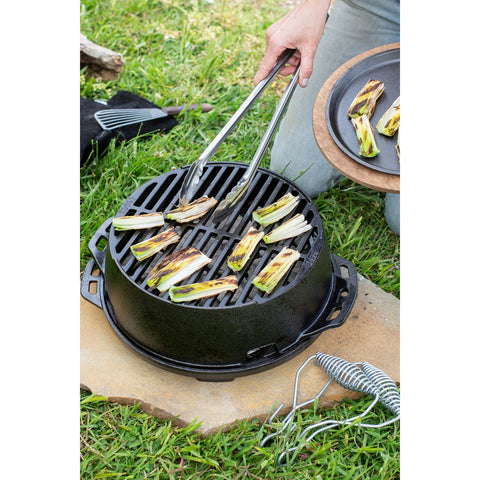 Lodge Cast Iron A5-4 Stainless Steel Tongs