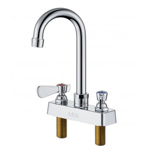 GSW USA AA-420G 4" Deck Mount No-Lead Gooseneck Faucet