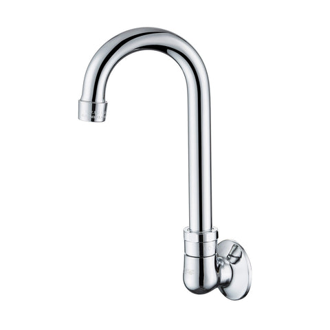 AA Faucet AA-515G Single Wall/Splash Mount Faucet with Swivel Gooseneck Spout