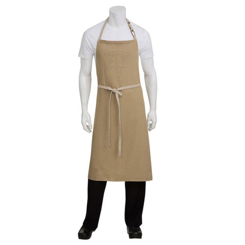 Chef Works ABCCD006NAT0 Austin Chef's Bib Apron, Natural Denim