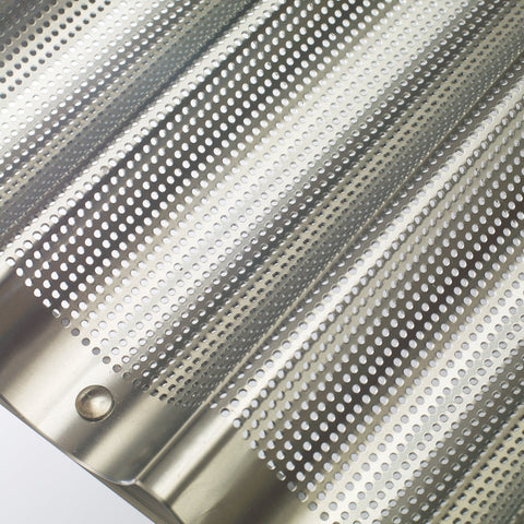 Winco ABPN-6 6-Channel Perforated Non-Stick Baguette Pan