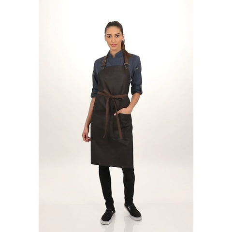 Chef Works ABWT051PUB0 Boulder Bib Apron - Purple Black