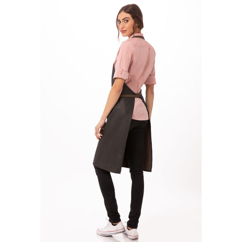 Chef Works ABWT051PUB0 Boulder Bib Apron - Purple Black