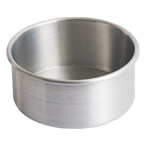 Winco ACP-063 Round Aluminum Layer Cake Pan, 6" Dia x 3" H