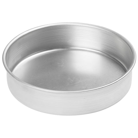 Winco ACP-082 Round Aluminum Layer Cake Pan, 8" x 2"