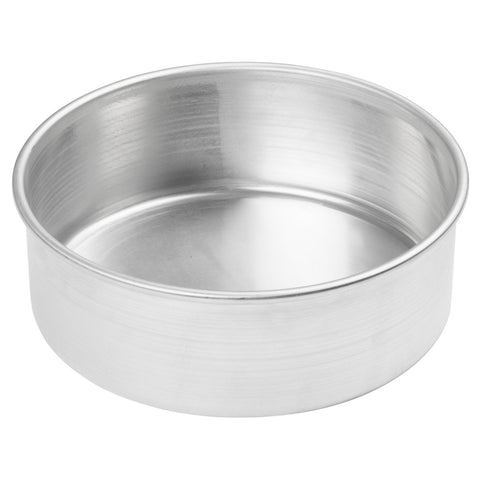 Winco ACP-083 Round Aluminum Layer Cake Pan, 8" Dia x 3" H