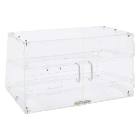 Winco ADC-2 2-Tray Acrylic Countertop Pastry Display Case