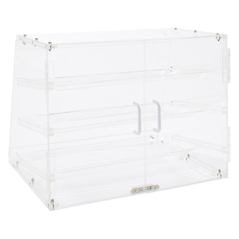 Winco ADC-3 Acrylic 3-Tier Countertop Pastry Display Case, Clear