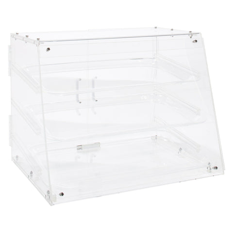 Winco ADC-3 Acrylic 3-Tier Countertop Pastry Display Case, Clear
