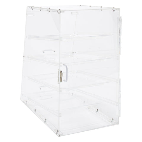 Winco ADC-4 Acrylic Tiered 4-Tray Countertop Bakery Display Case