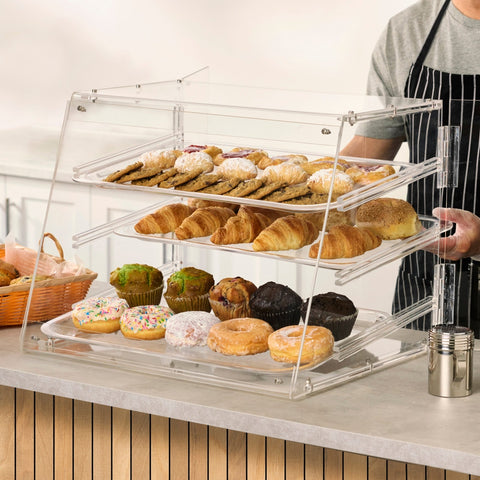 Winco ADC-TY Acrylic Display Case Tray, Clear, 20-1/4" x 13-1/4"