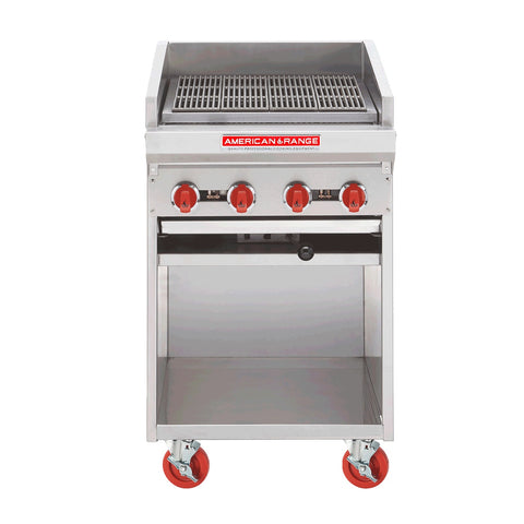 American Range ADJF-72 Adjustable Underfired Broiler Floor Model Charbroiler, 72"