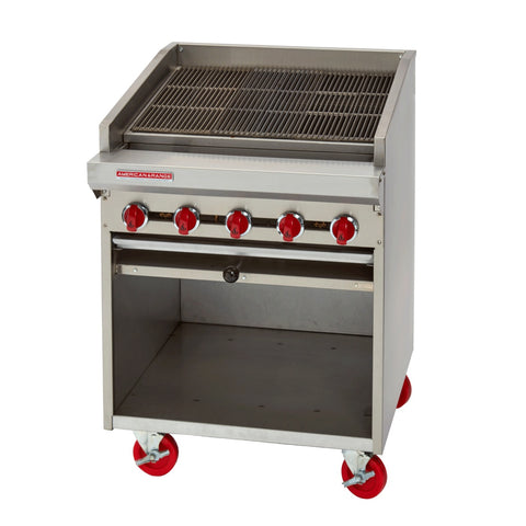 American Range ADJF-72 Adjustable Underfired Broiler Floor Model Charbroiler, 72"
