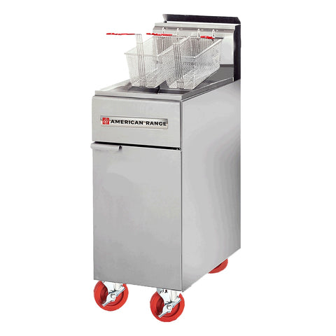 American Range AF-50HE High Efficiency 50 lb Natural Gas Fryer, 75,000 BTU