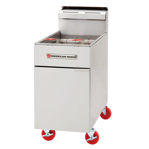 American Range AF-75 75 lb Natural Gas Floor Fryer, 160,000 BTU