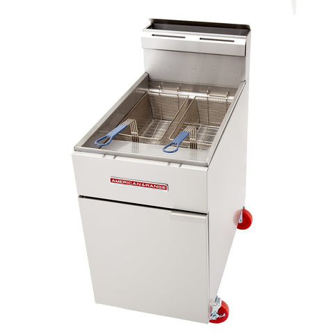 American Range AF-75 75 lb Natural Gas Floor Fryer, 160,000 BTU