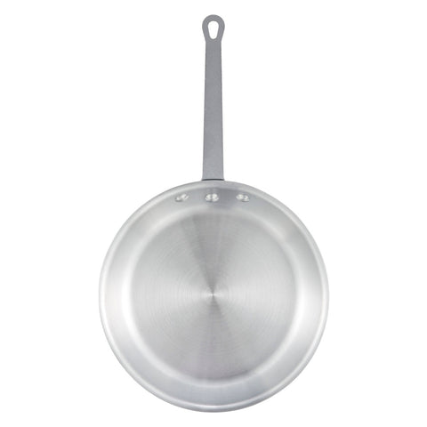 Winco AFP-8S 8" Aluminum Fry Pan, Majestic Series, Satin Finish