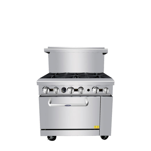 Atosa USA, Inc. AGR-6B-LP 36 in 6-Burner Gas Range with Standard Oven (LP)