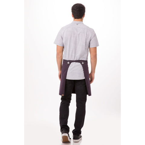 Chef Works AHWAQ014PEW0 Dorset Half Bistro Apron - Pewter