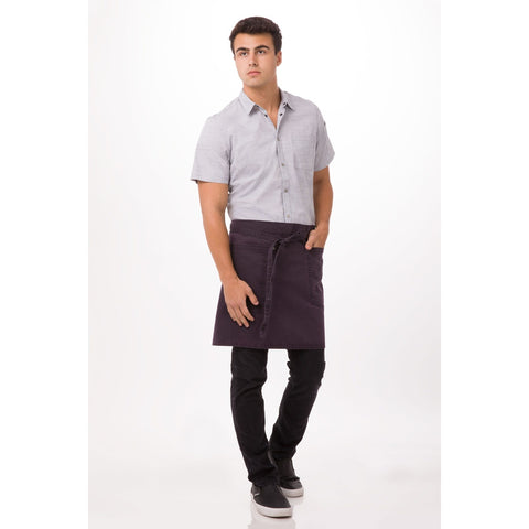 Chef Works AHWAQ014PEW0 Dorset Half Bistro Apron - Pewter